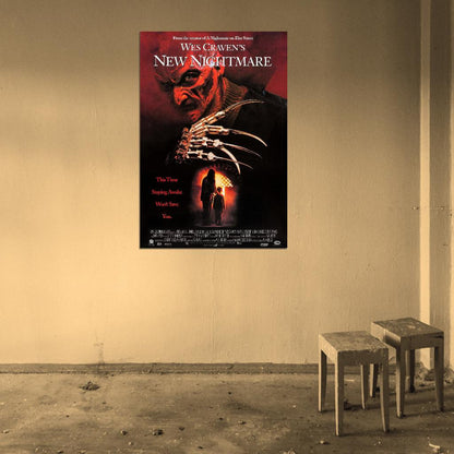 WES CRAVENS NEW NIGHTMARE Freddy Krueger Film Retro Movie Vintage Wall Poster