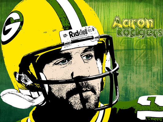 Aaron Rodgers Art Football Sport Wall Art Print Poster