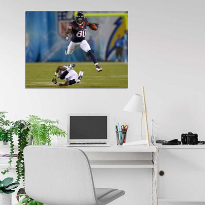 Andre Johnson Jump Football Sport Wall Art Print Poster
