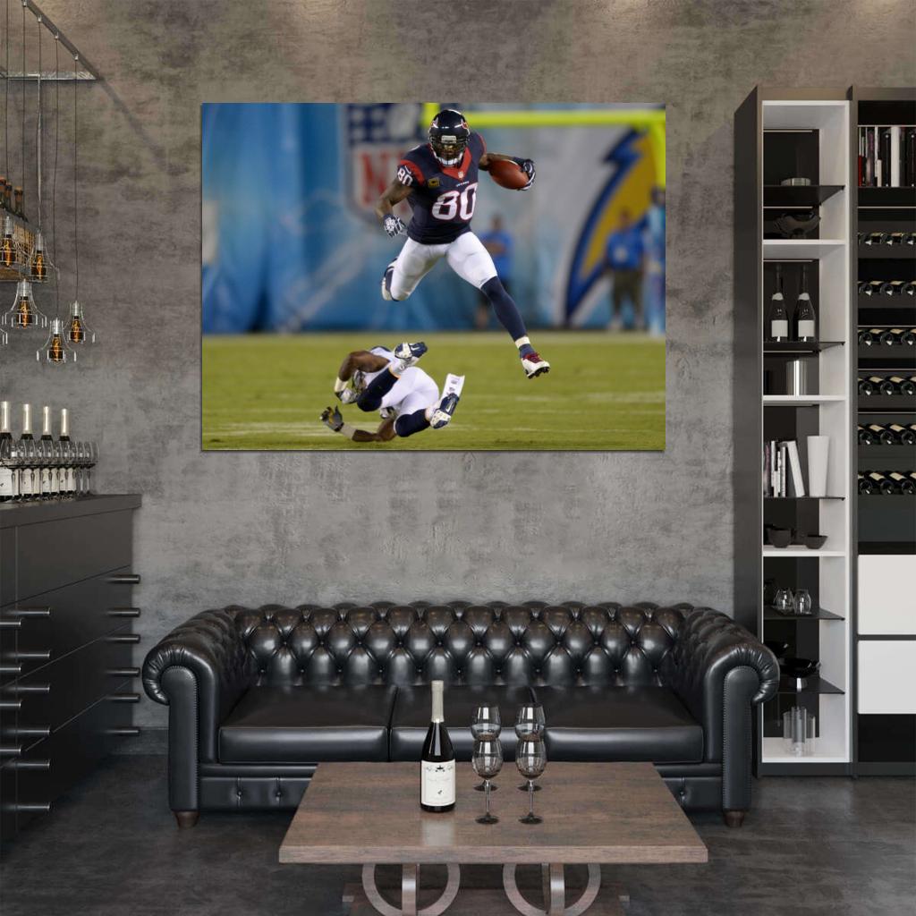 Andre Johnson Jump Football Sport Wall Art Print Poster
