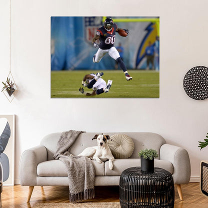 Andre Johnson Jump Football Sport Wall Art Print Poster