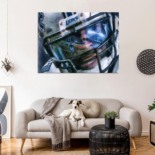 Calvin Johnson Painting Art Football Sport Wall Art Print Poster