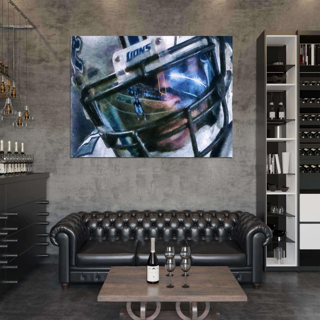 Calvin Johnson Painting Art Football Sport Wall Art Print Poster