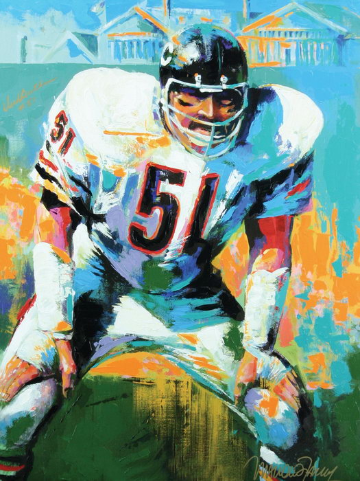 Richard Marvin Dick Butkus Painting Art Football Sport Wall Art Print Poster