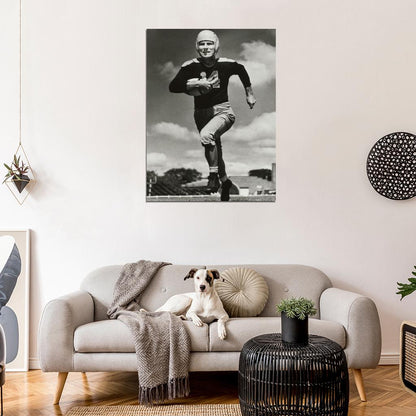Donald Montgomery Hutson Classic Retro BW Football Sport Wall Art Print Poster