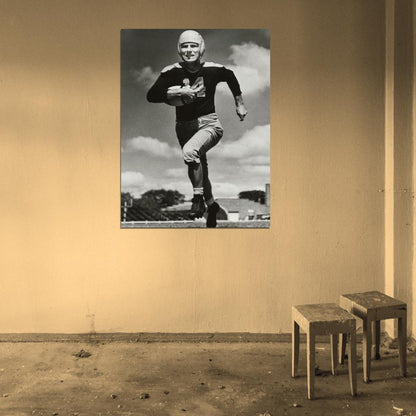 Donald Montgomery Hutson Classic Retro BW Football Sport Wall Art Print Poster