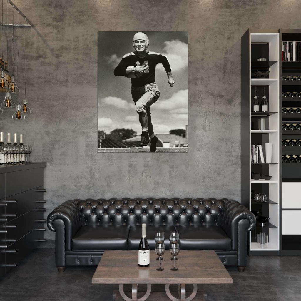 Donald Montgomery Hutson Classic Retro BW Football Sport Wall Art Print Poster