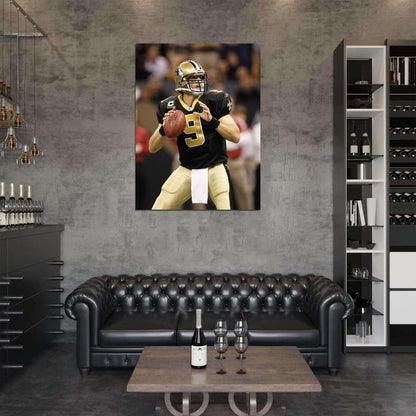 Drew Brees Football Sport Wall Art Print Poster