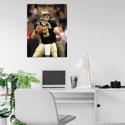 Drew Brees Football Sport Wall Art Print Poster