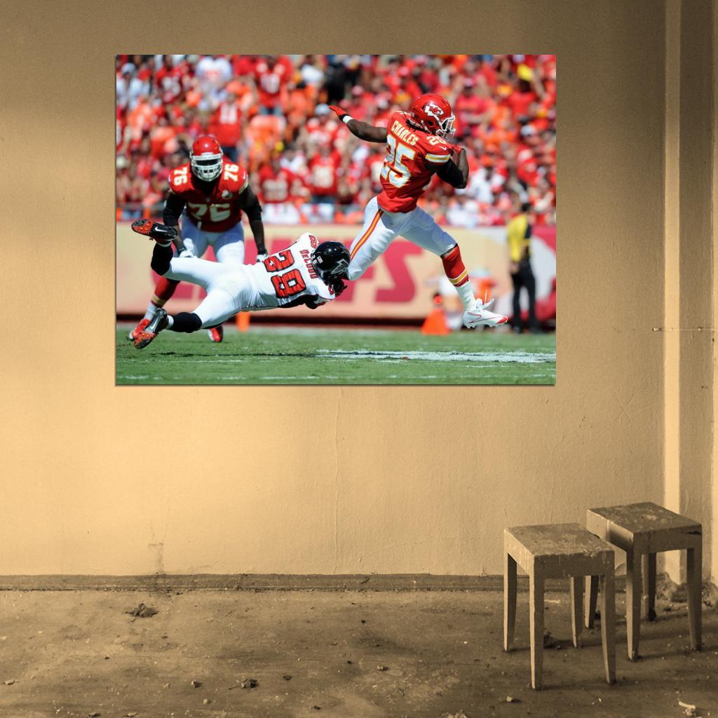 Jamaal Charles Run Football Sport Wall Art Print Poster