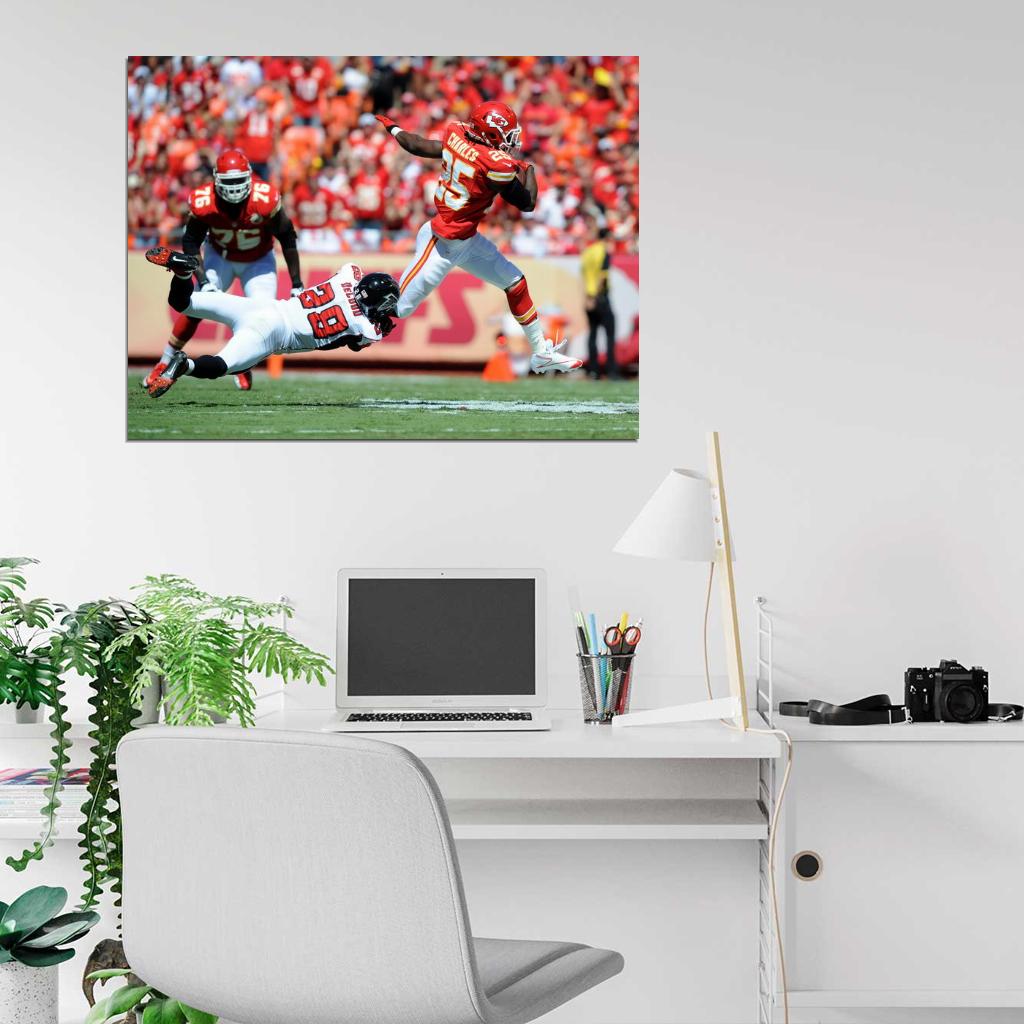 Jamaal Charles Run Football Sport Wall Art Print Poster