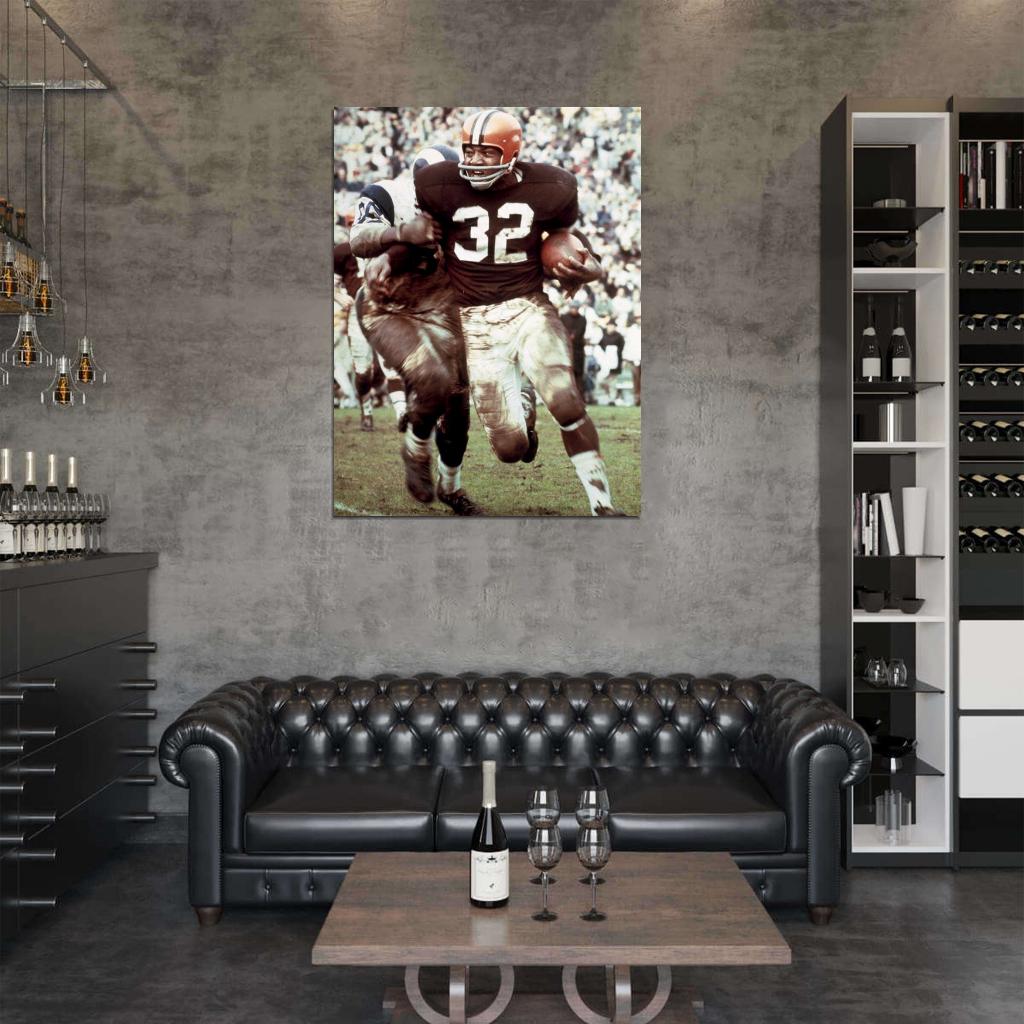 Jim Brown Classic Football Sport Wall Art Print Poster