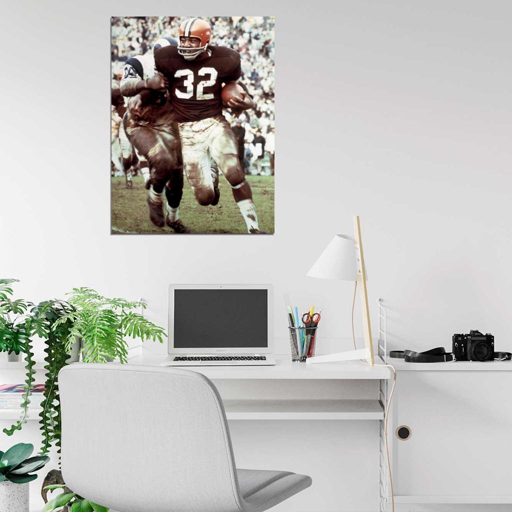 Jim Brown Classic Football Sport Wall Art Print Poster