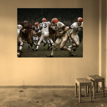 Jim Brown Classic Football Sport Wall Art Print Poster