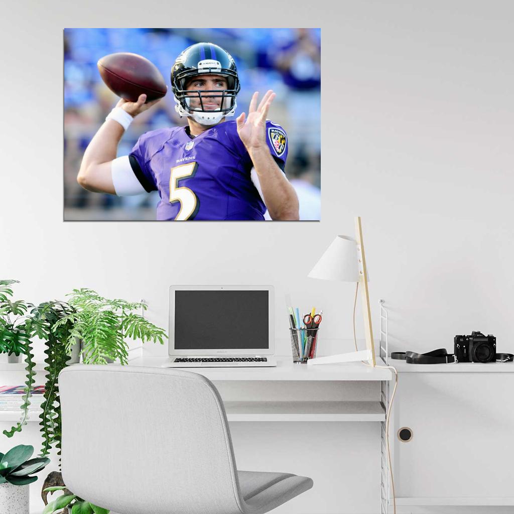Joe Flacco Football Sport Wall Art Print Poster