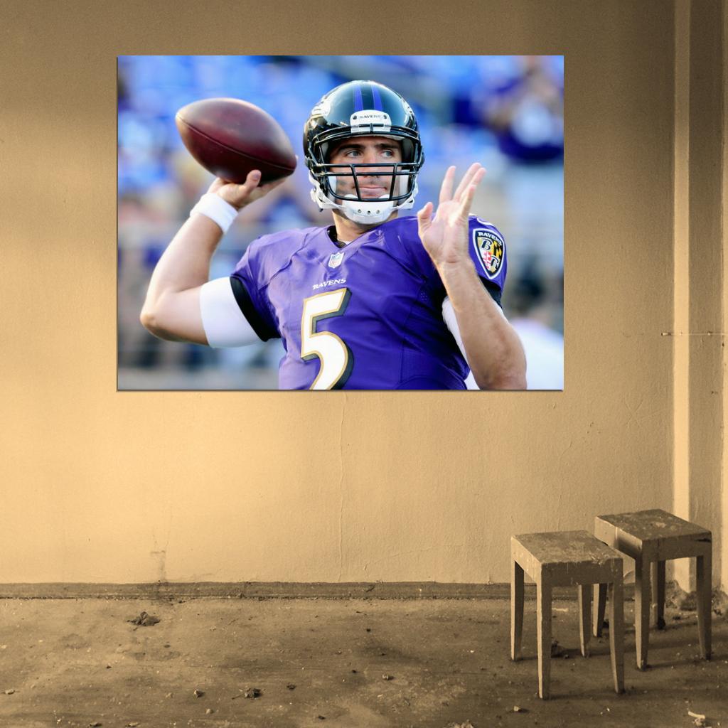 Joe Flacco Football Sport Wall Art Print Poster