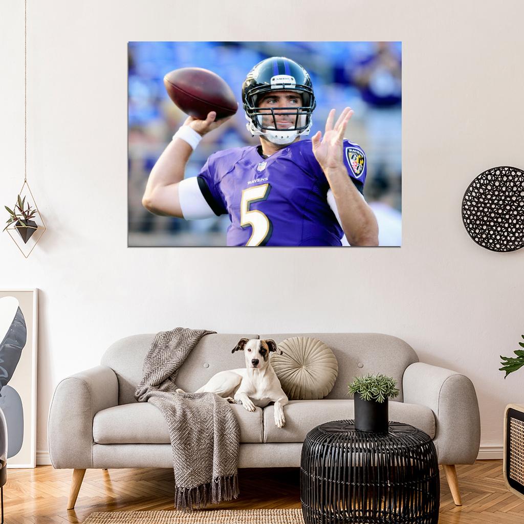 Joe Flacco Football Sport Wall Art Print Poster