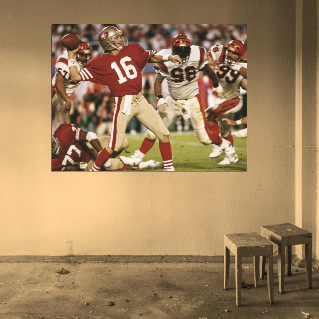 Joe Montana Classic Football Sport Wall Art Print Poster