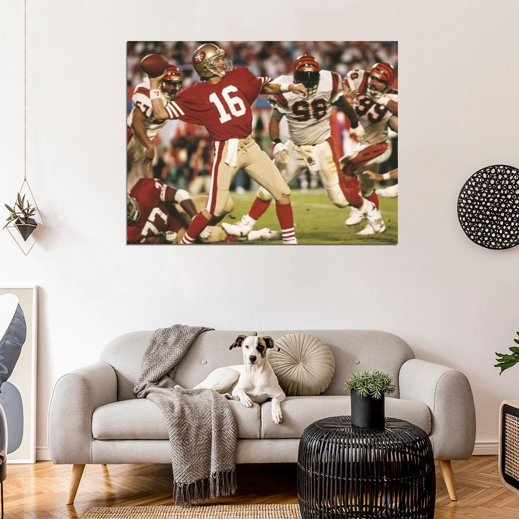 Joe Montana Classic Football Sport Wall Art Print Poster