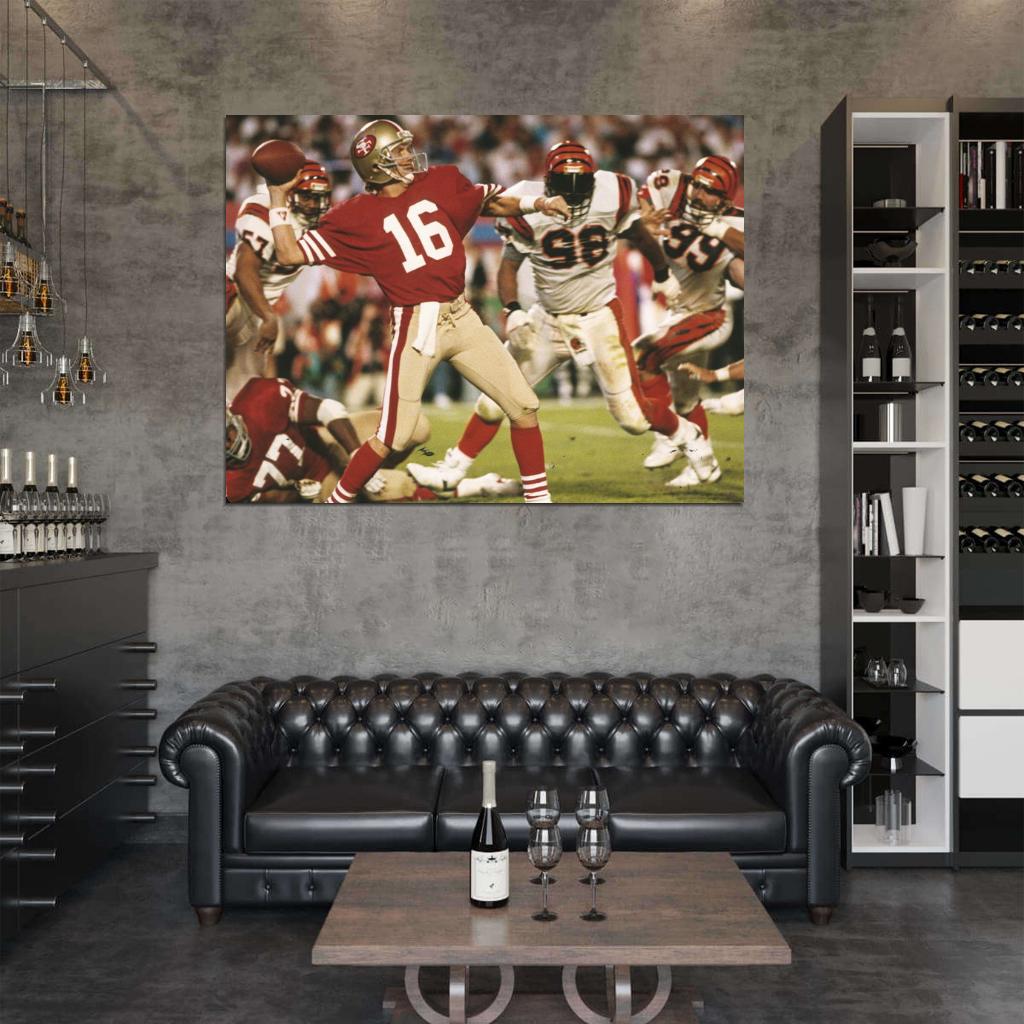 Joe Montana Classic Football Sport Wall Art Print Poster