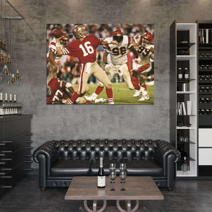Joe Montana Classic Football Sport Wall Art Print Poster