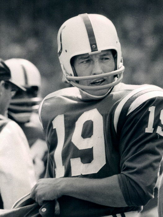 Johnny Unitas Baltimore Colts BW Football Sport Wall Art Print Poster