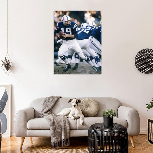 Johnny Unitas Baltimore Colts Football Sport Wall Art Print Poster