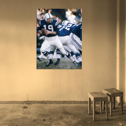 Johnny Unitas Baltimore Colts Football Sport Wall Art Print Poster