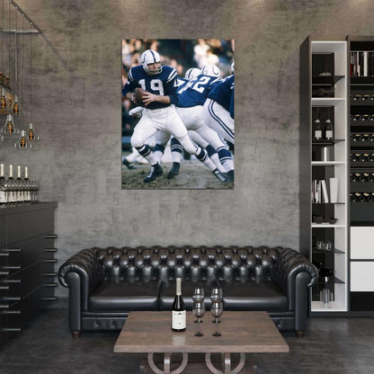 Johnny Unitas Baltimore Colts Football Sport Wall Art Print Poster