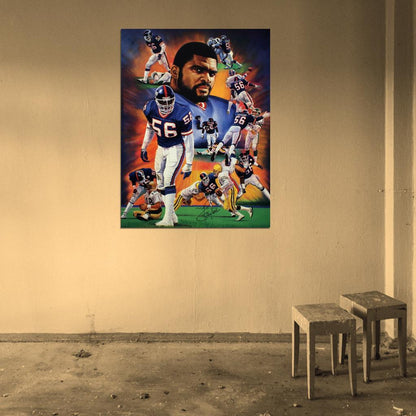 Lawrence Taylor Signature Football Sport Wall Art Print Poster