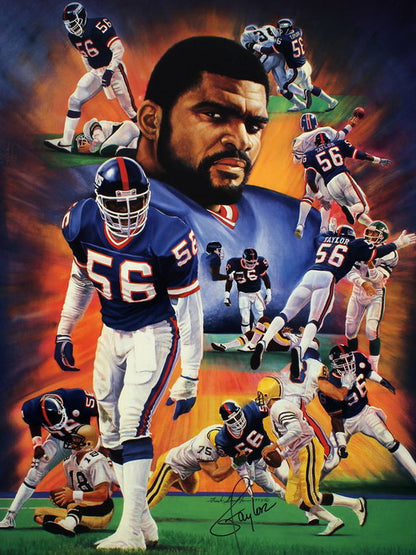 Lawrence Taylor Signature Football Sport Wall Art Print Poster