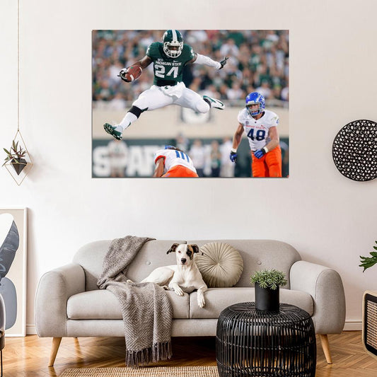 LeVeon Bell Jump Football Sport Wall Art Print Poster
