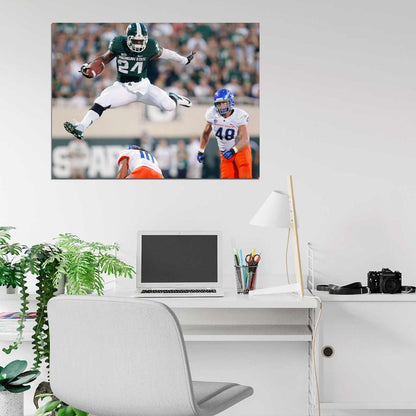 LeVeon Bell Jump Football Sport Wall Art Print Poster