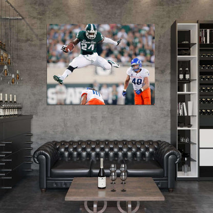 LeVeon Bell Jump Football Sport Wall Art Print Poster