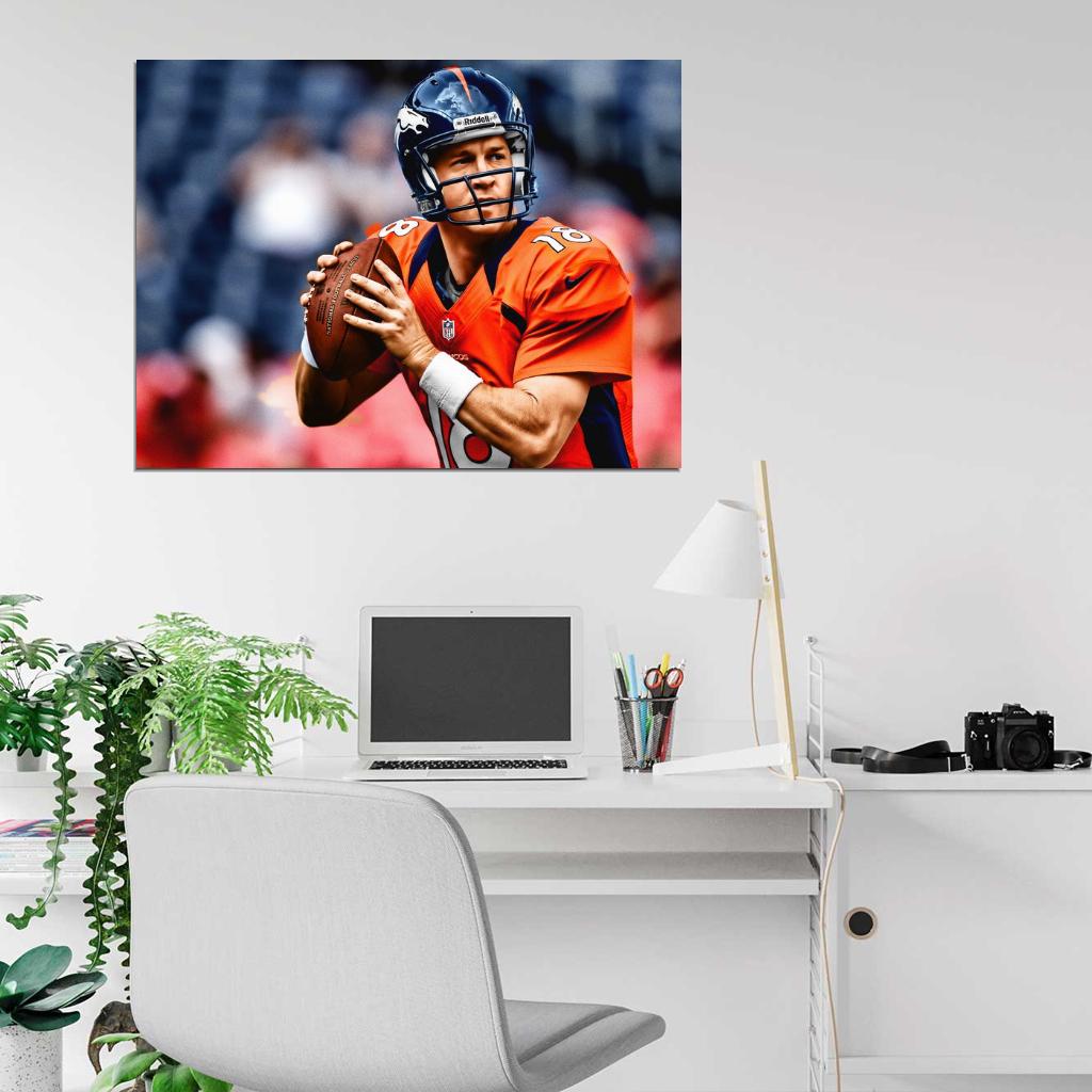 Peyton Manning Football Sport Wall Art Print Poster