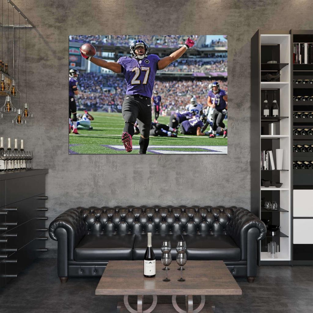 Raymell Mourice Rice Football Sport Wall Art Print Poster