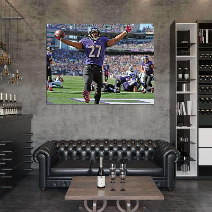 Raymell Mourice Rice Football Sport Wall Art Print Poster