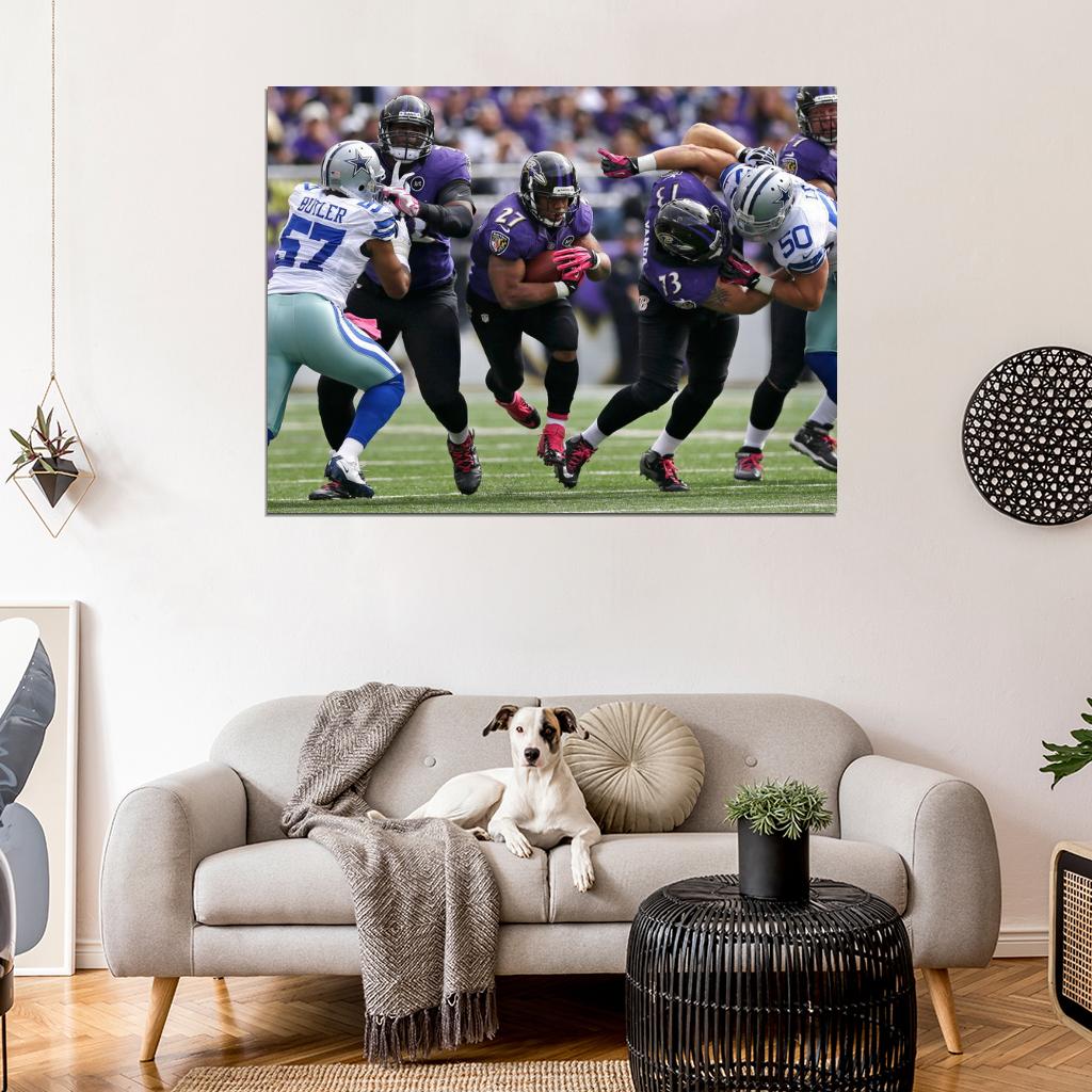 Raymell Mourice Rice Football Sport Wall Art Print Poster