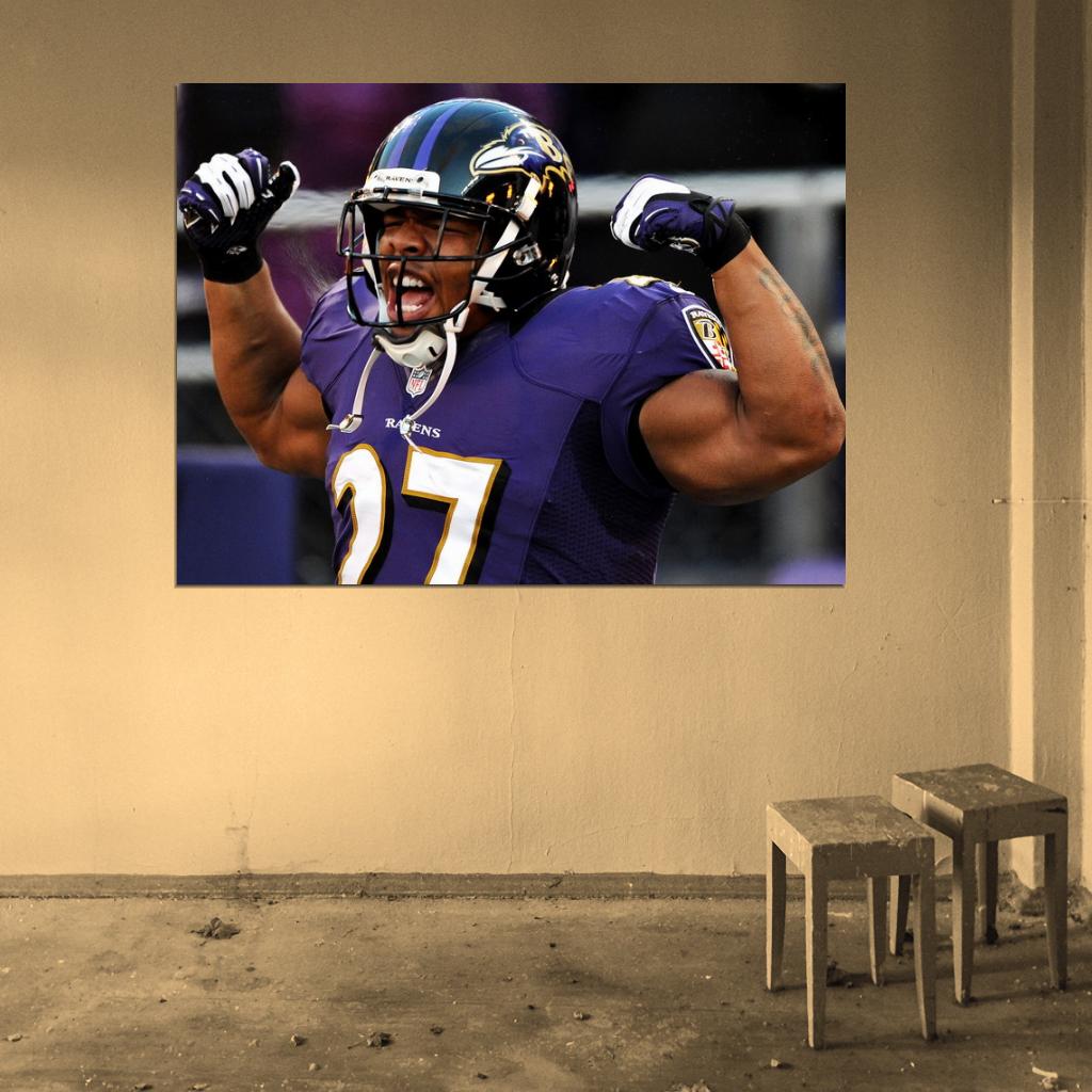 Raymell Mourice Rice Scream Football Sport Wall Art Print Poster