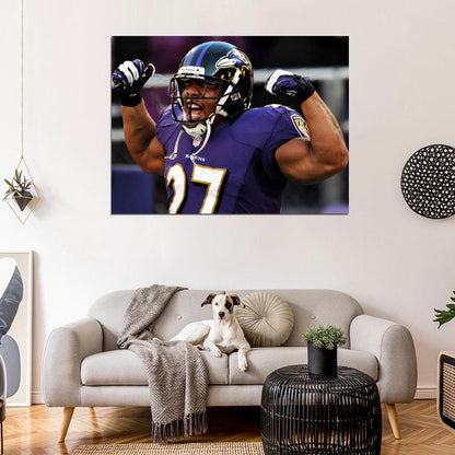 Raymell Mourice Rice Scream Football Sport Wall Art Print Poster