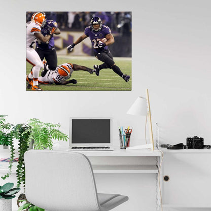 Ray Rice Running Football Sport Wall Art Print Poster