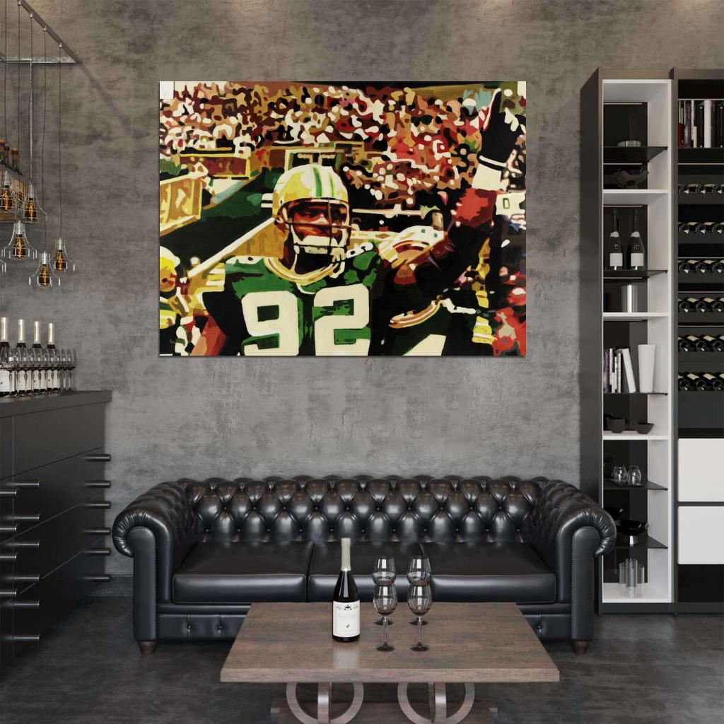 Reggie White Painting Art Football Sport Wall Art Print Poster