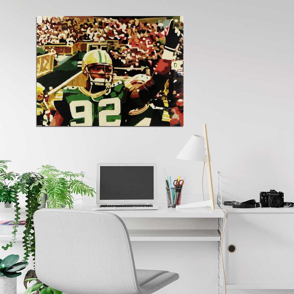Reggie White Painting Art Football Sport Wall Art Print Poster