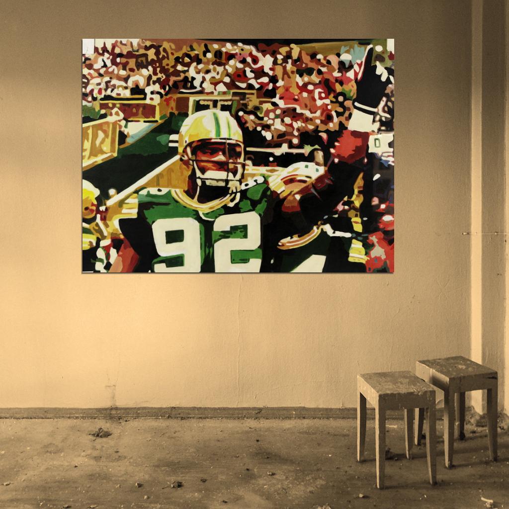 Reggie White Painting Art Football Sport Wall Art Print Poster
