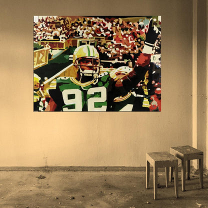 Reggie White Painting Art Football Sport Wall Art Print Poster