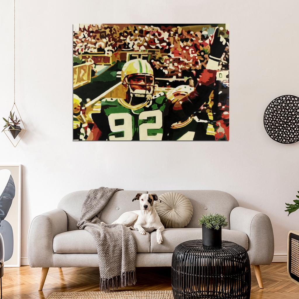 Reggie White Painting Art Football Sport Wall Art Print Poster