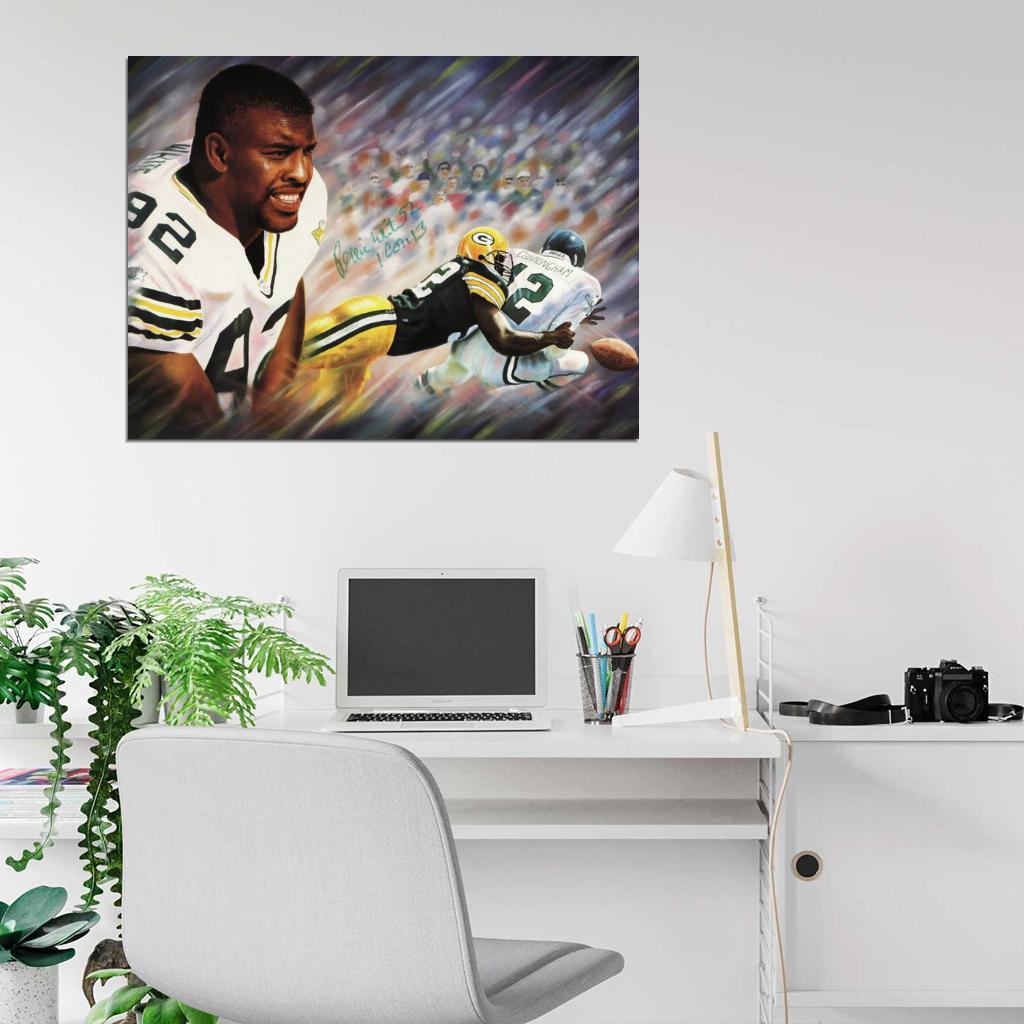 Reggie White Signature Art Football Sport Wall Art Print Poster