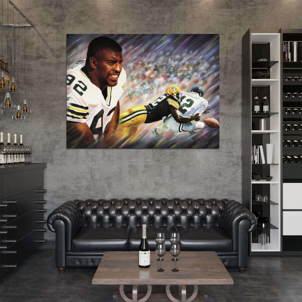 Reggie White Signature Art Football Sport Wall Art Print Poster