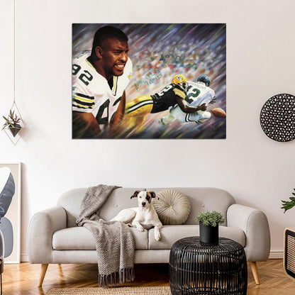 Reggie White Signature Art Football Sport Wall Art Print Poster