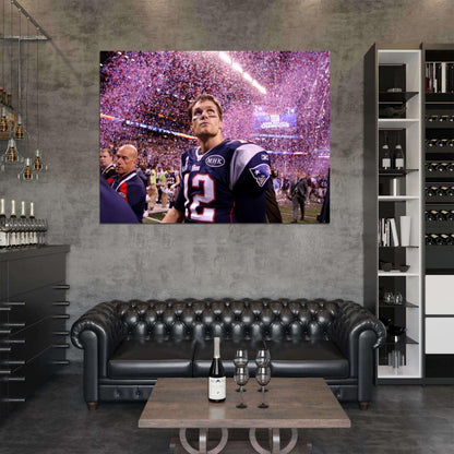 Tom Brady Football Sport Wall Art Print Poster